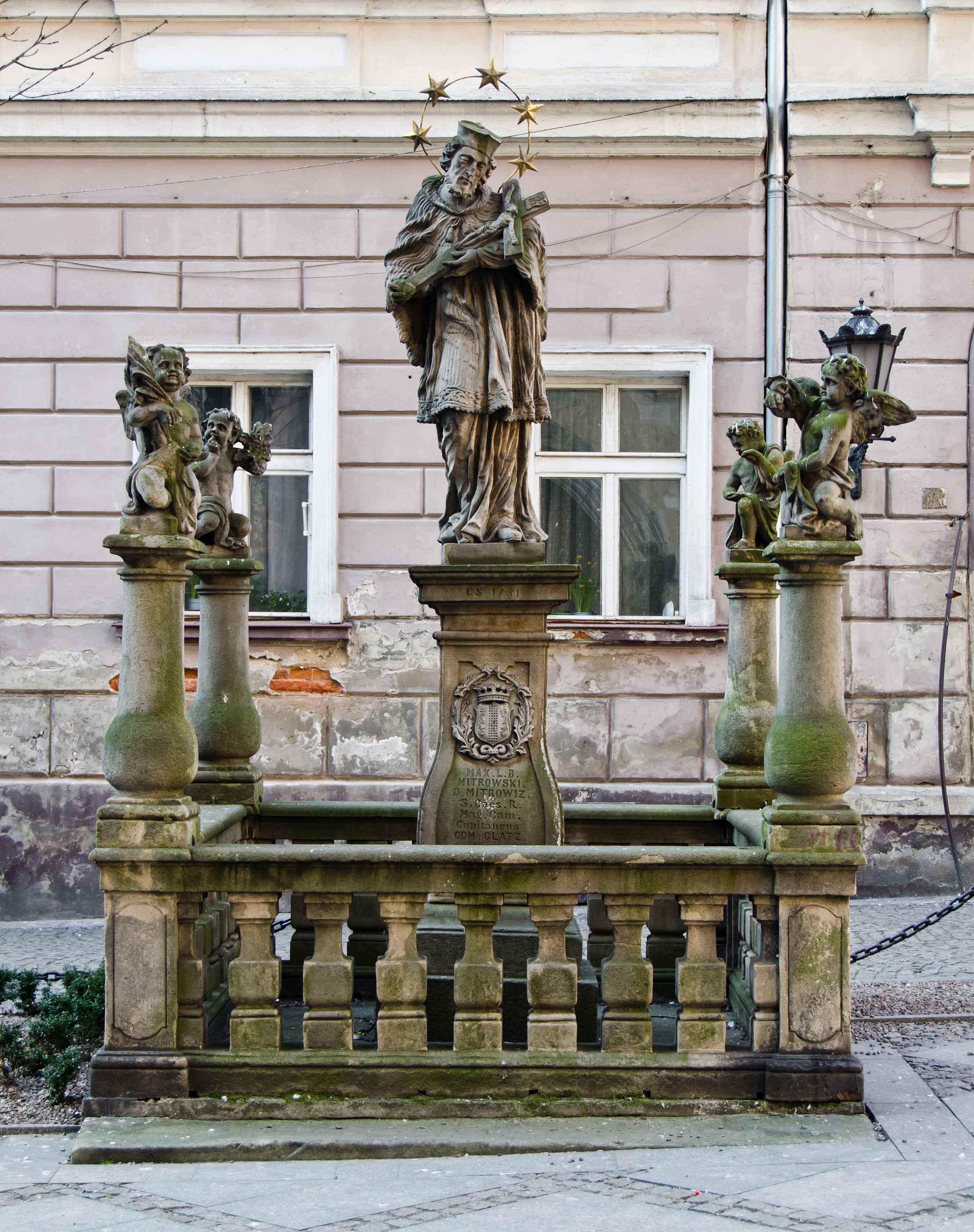 2014 Kłodzko, posąg św. Jana Nepomucena, 01