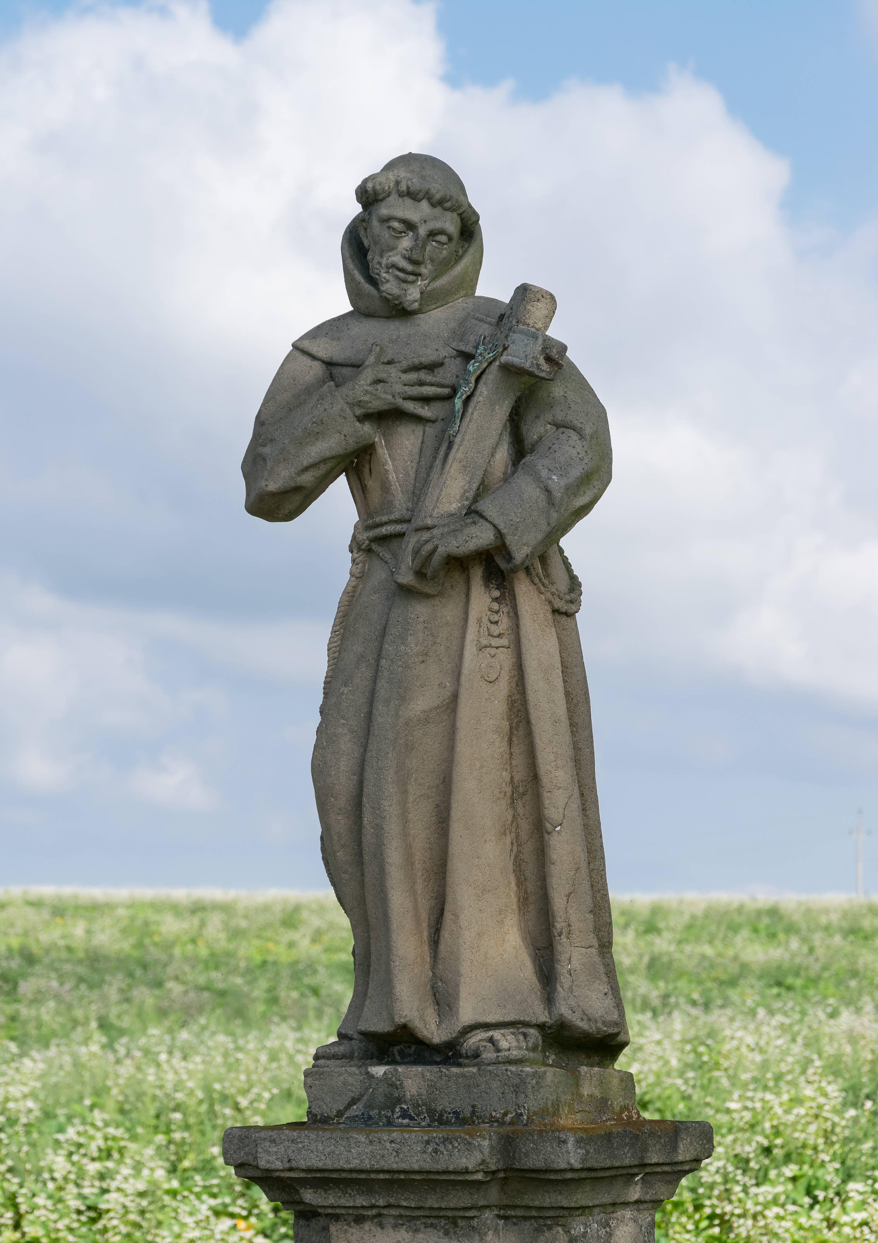 2018 Jaszkówka, figura św. Franciszka 5