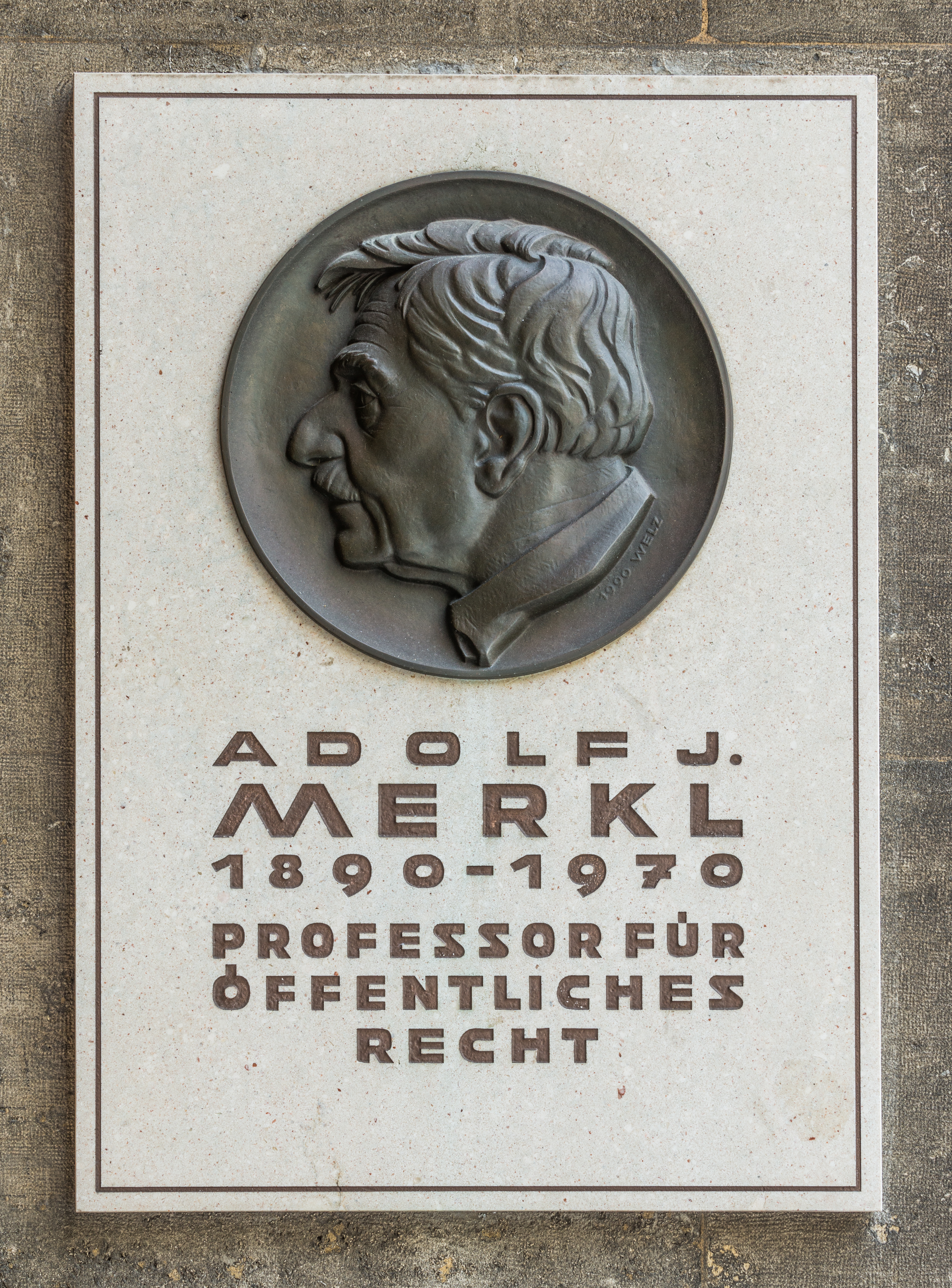 23 Adolf J. Merkl (Nr. 23) Basrelief in the Arkadenhof, University of Vienna 1333