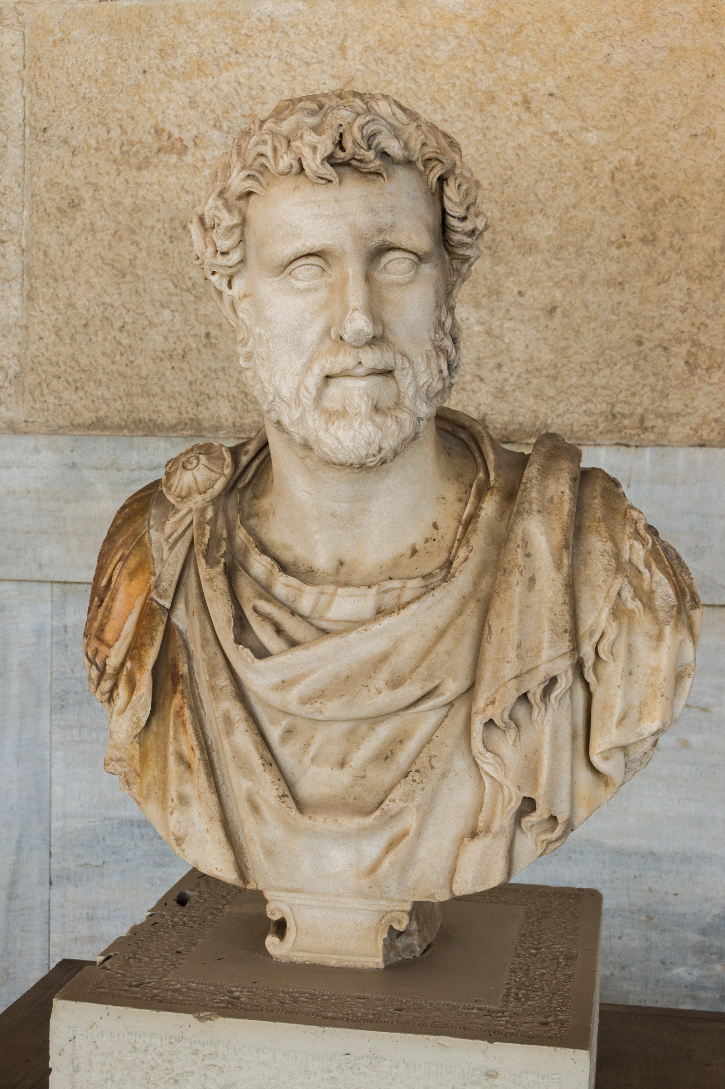Antoninus Pius bust S2436 ancient agora museum Athens