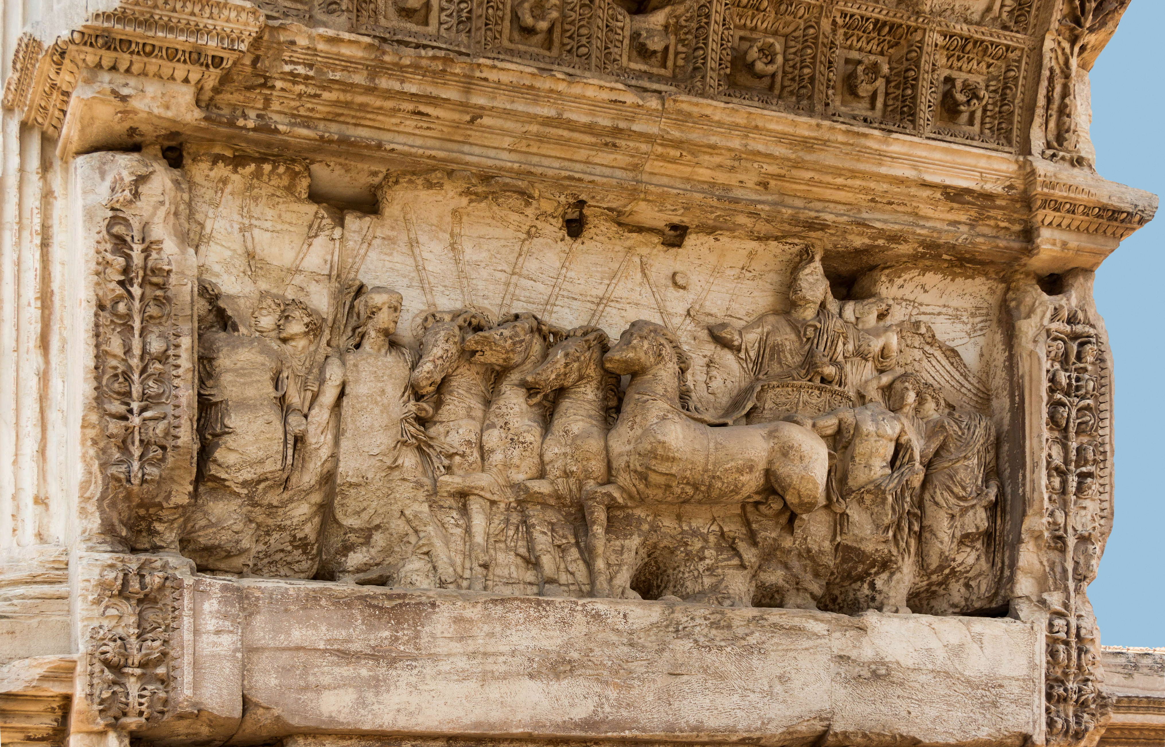 Arch Titus, relief triumph, Forum Romanum, Rome, Italy