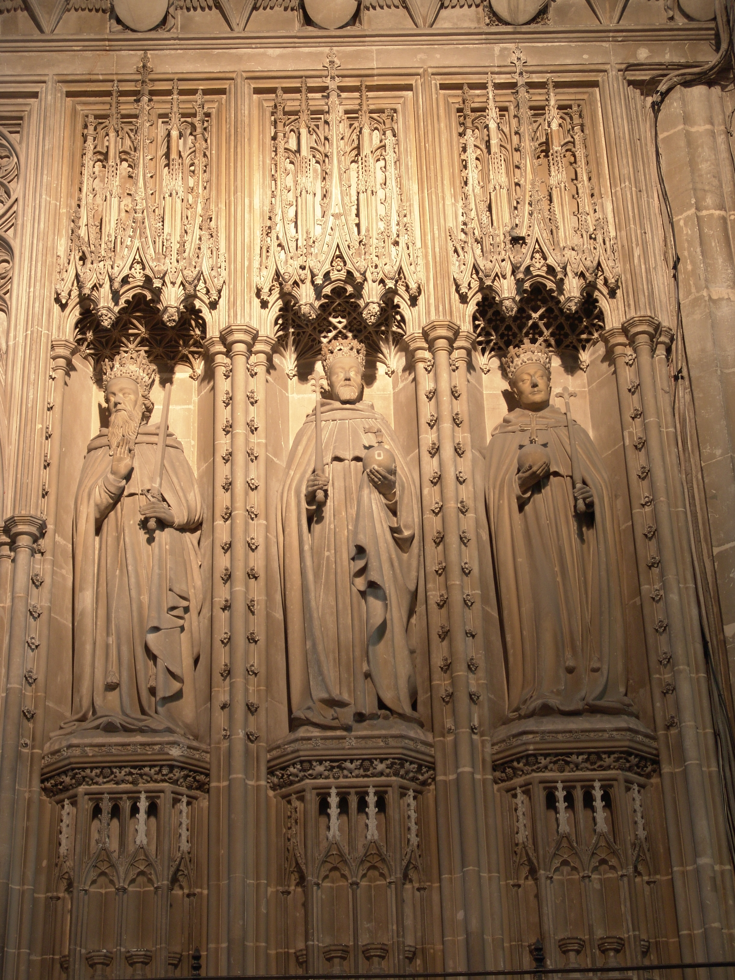 Canterbury Cathedral screen, kings 4 to 6