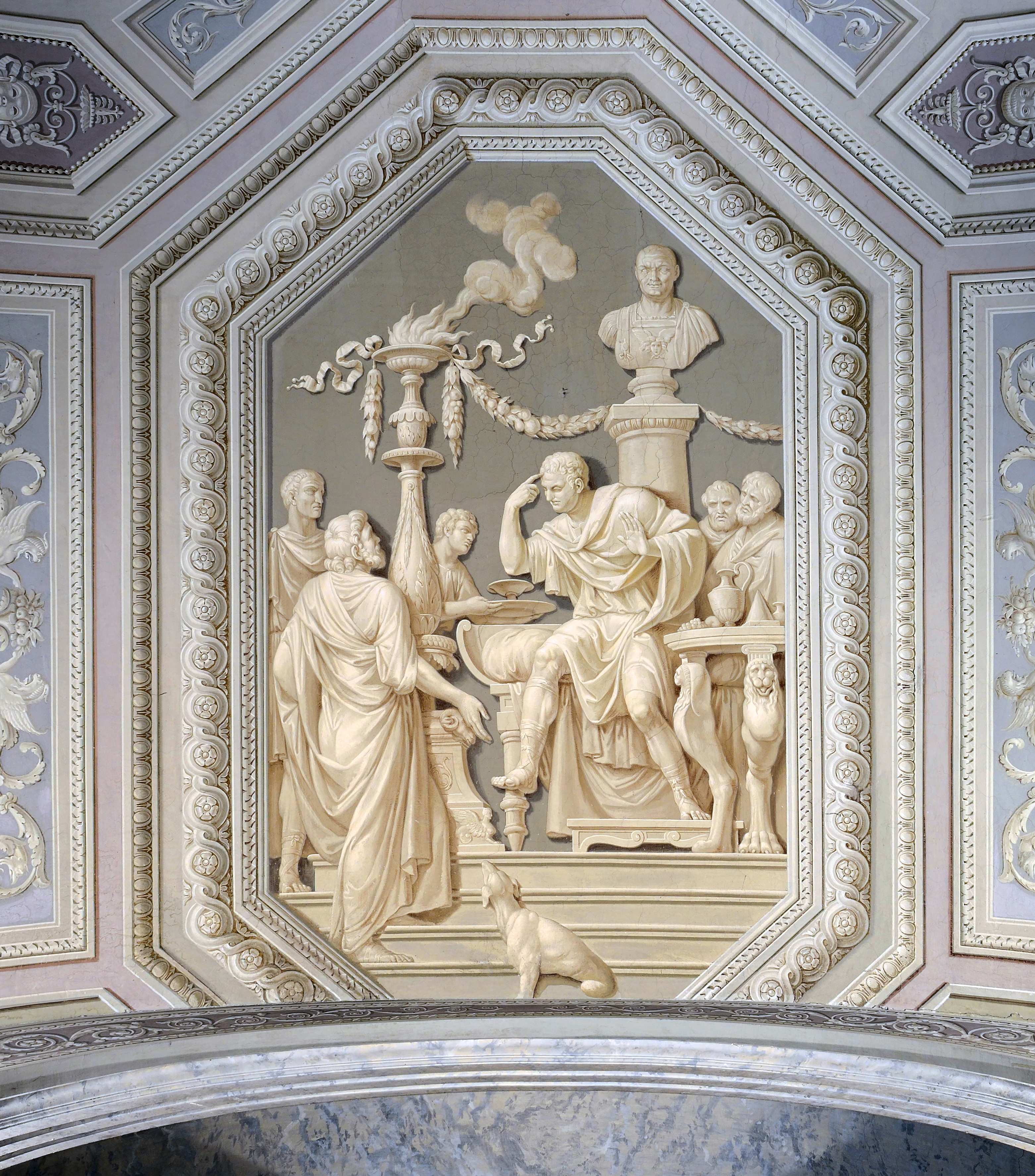 Ceiling of Caesar Augustus speaks with essays