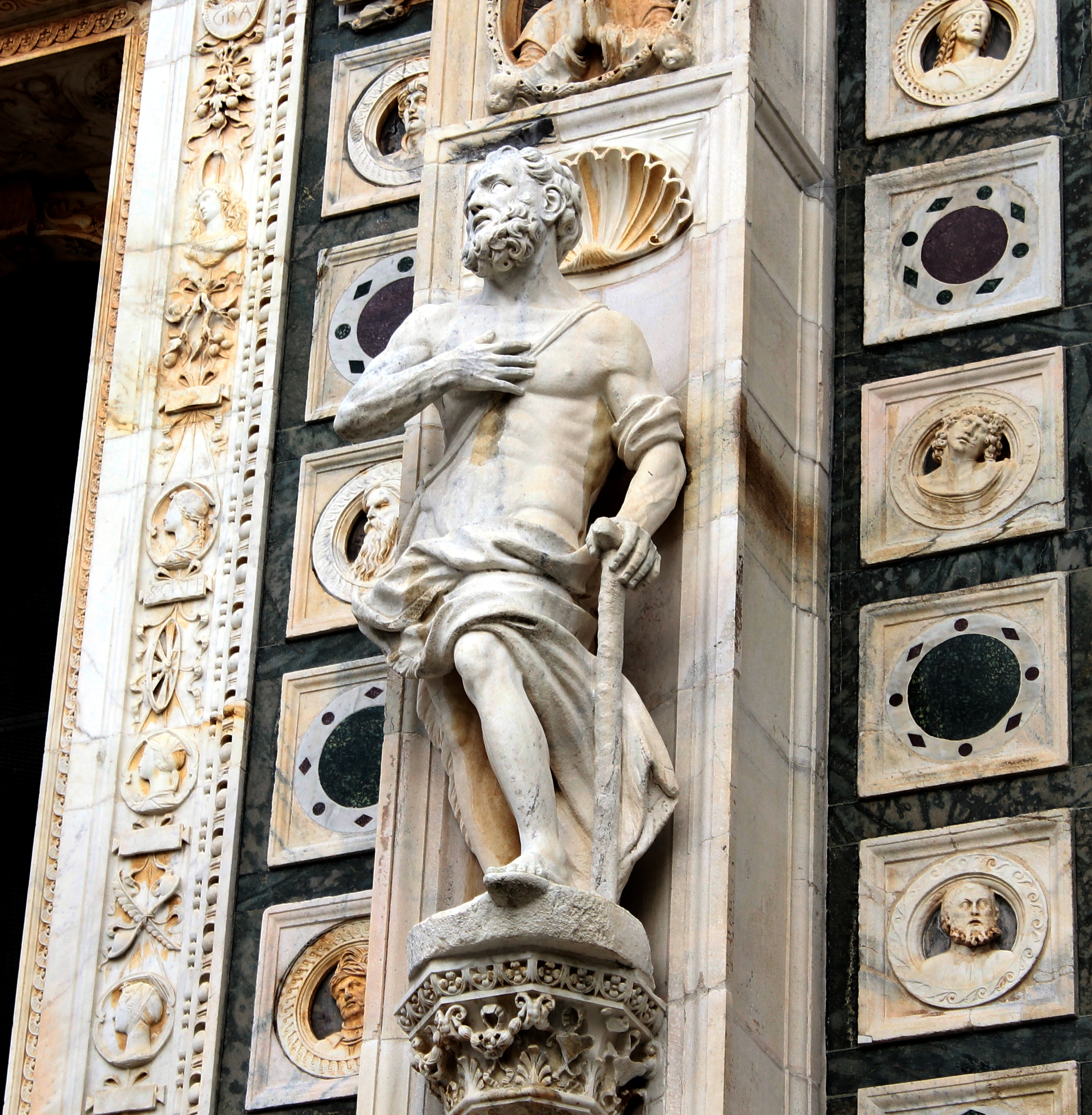Certosa di Pavia - Facade Closeup