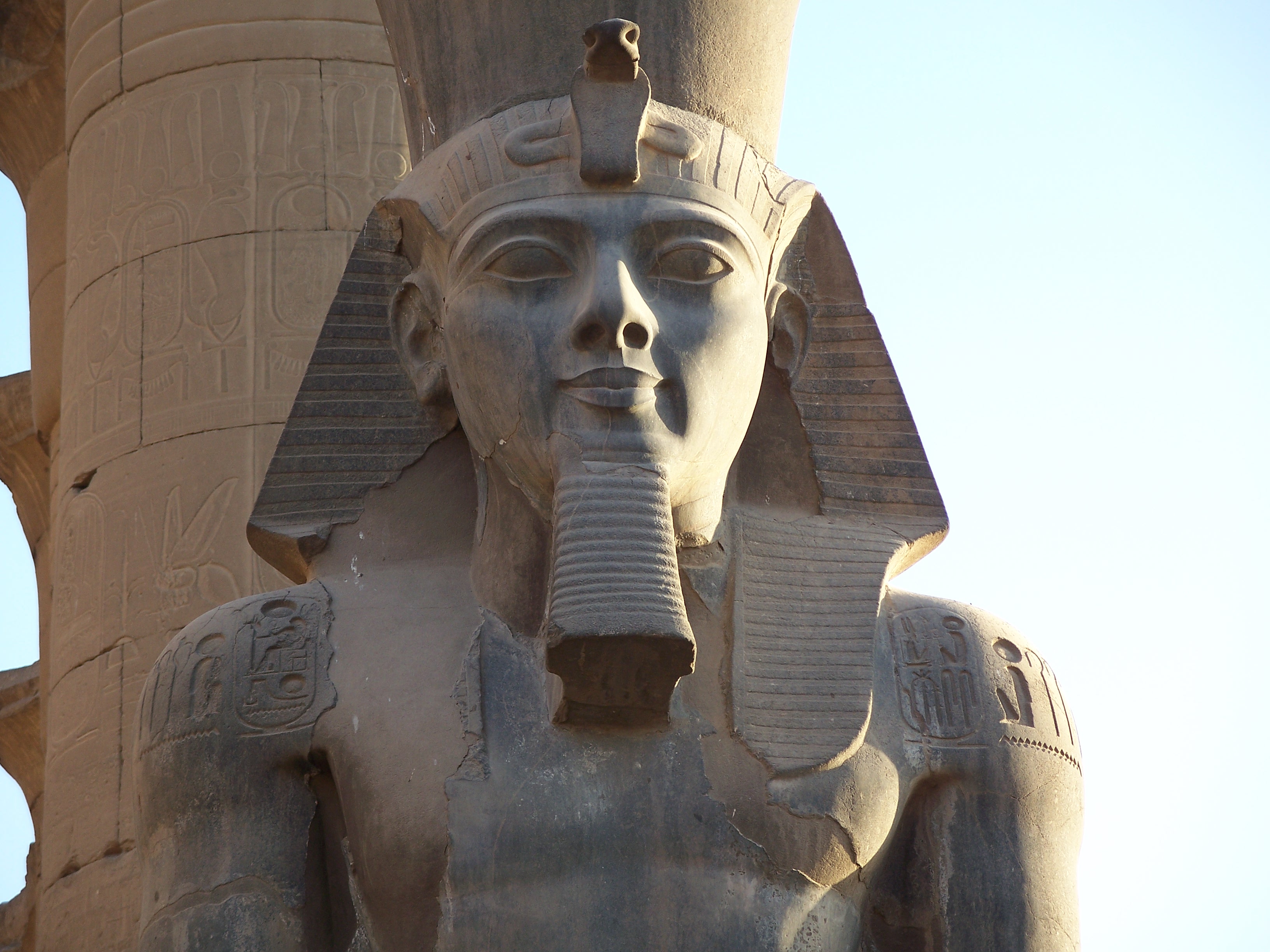 Closeup Ramesses II Colossus