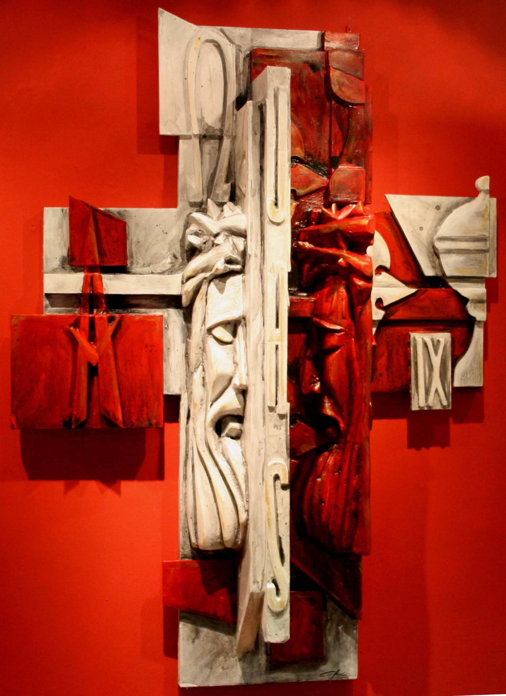 Escultura de Jesucristo de Gladys Torres en la muestra Yeshúa. Maracaibo, 2011