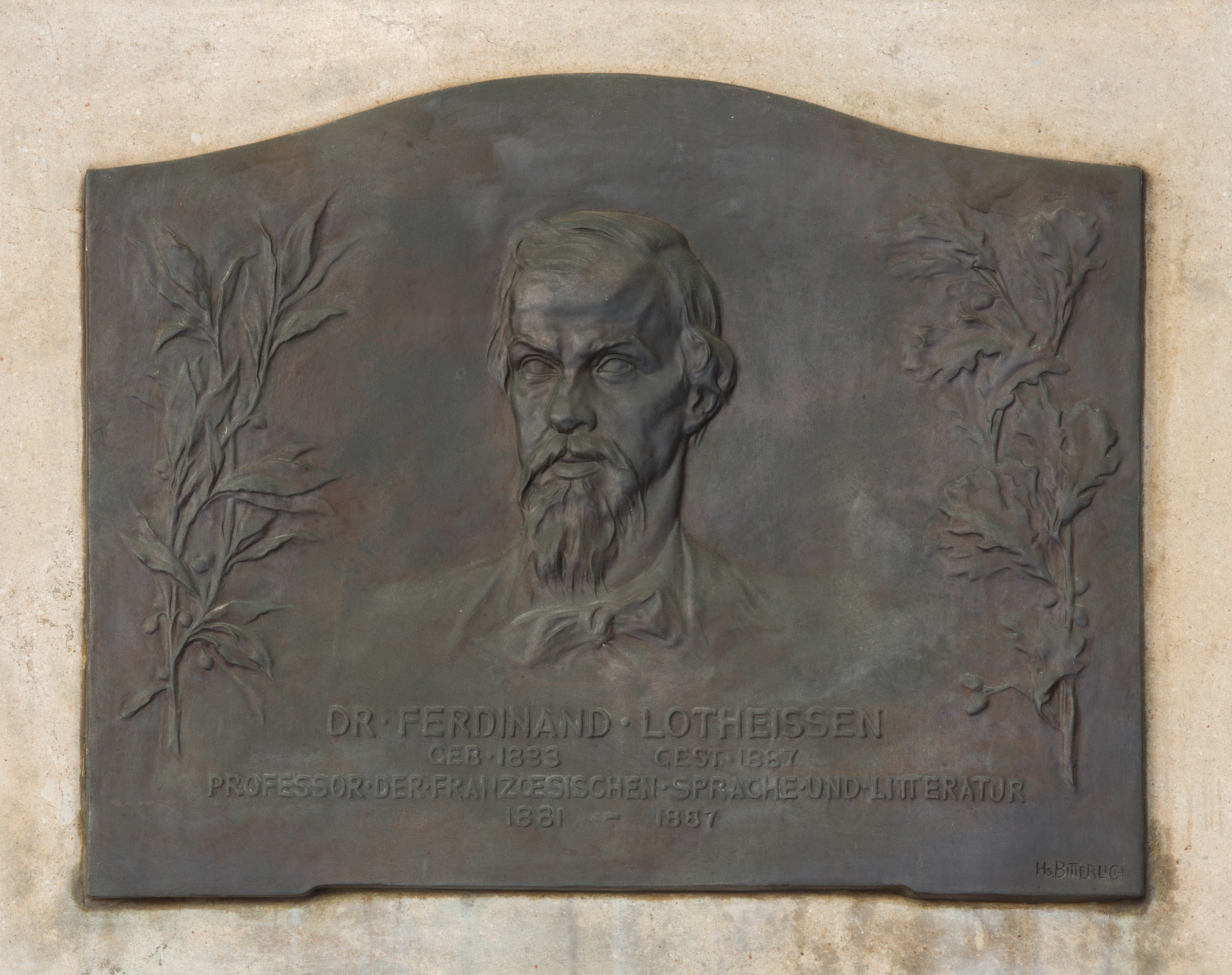Ferdinand Lotheissen (Nr. 39) Basrelief in the Arkadenhof, University of Vienna - 2162-2145.jpg