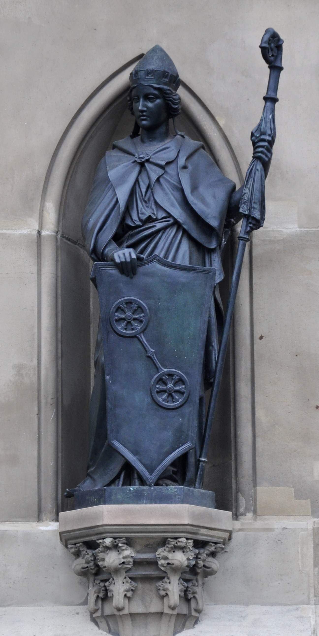 Frankfurt Gutenberg-Denkmal Wappen Mainz