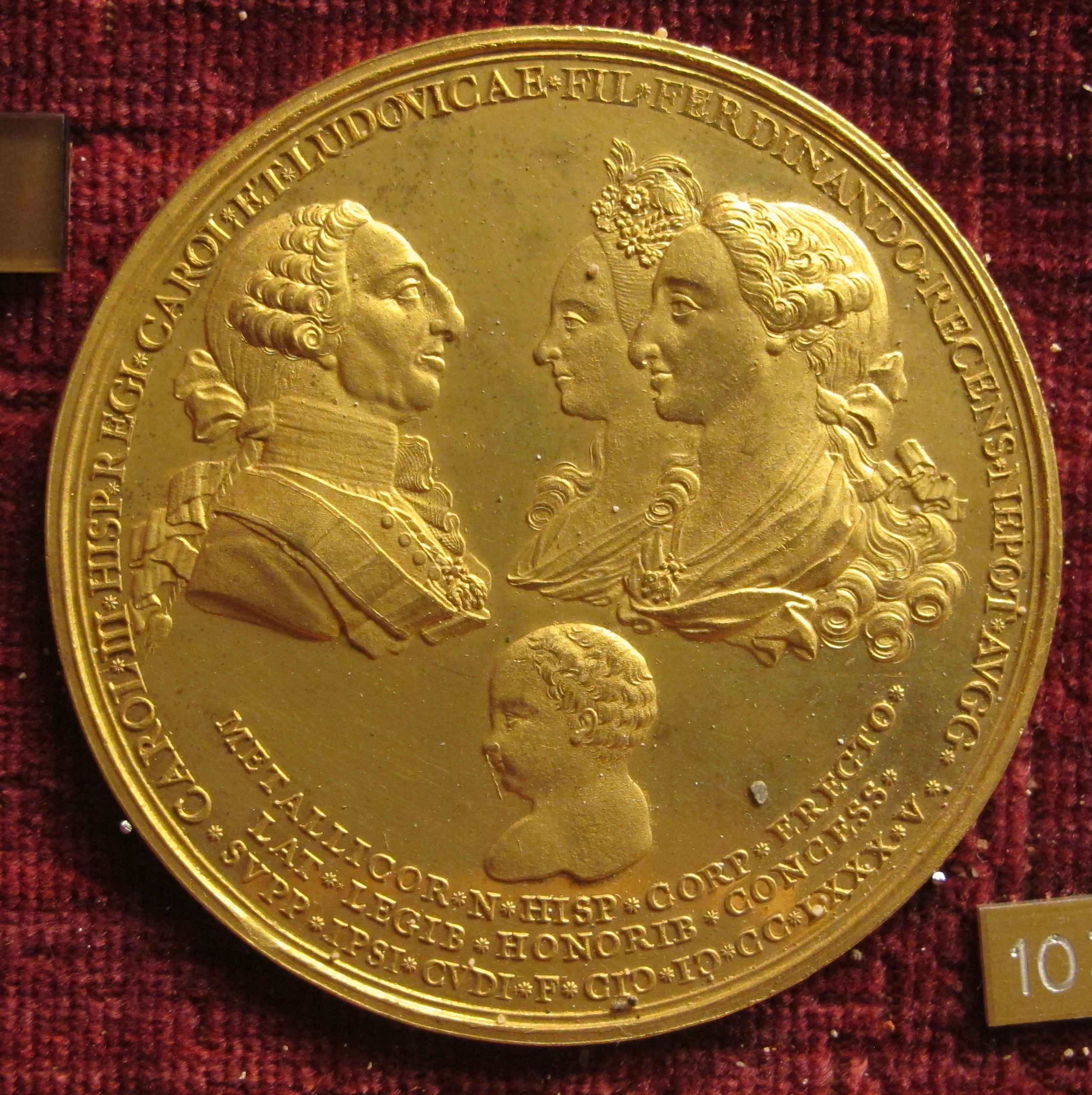 Geronimo antonio gil, med. di carlo III di borbone re di spagna, 1785, oro
