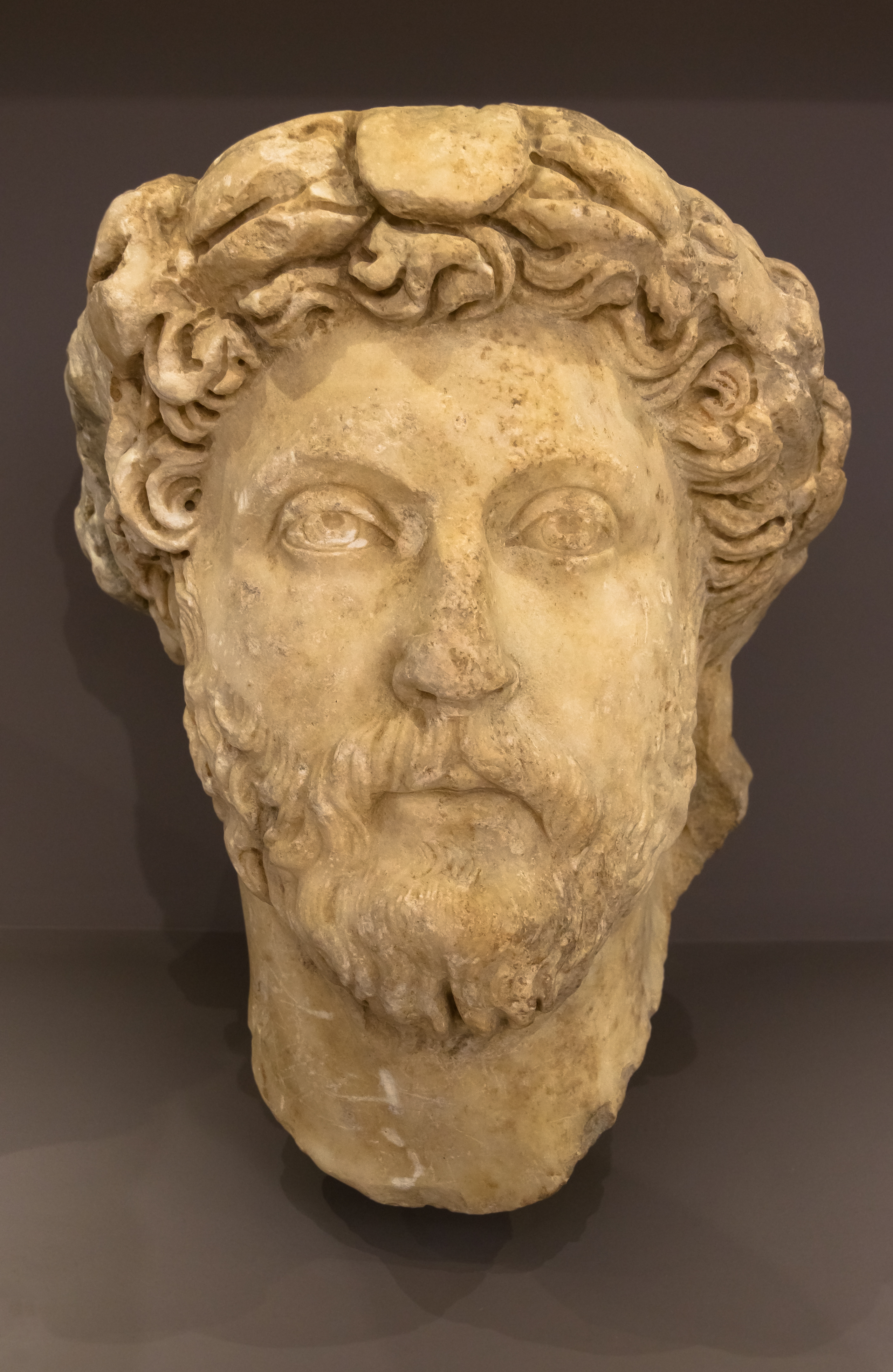 Head Marcus Aurelius archmus Heraklion