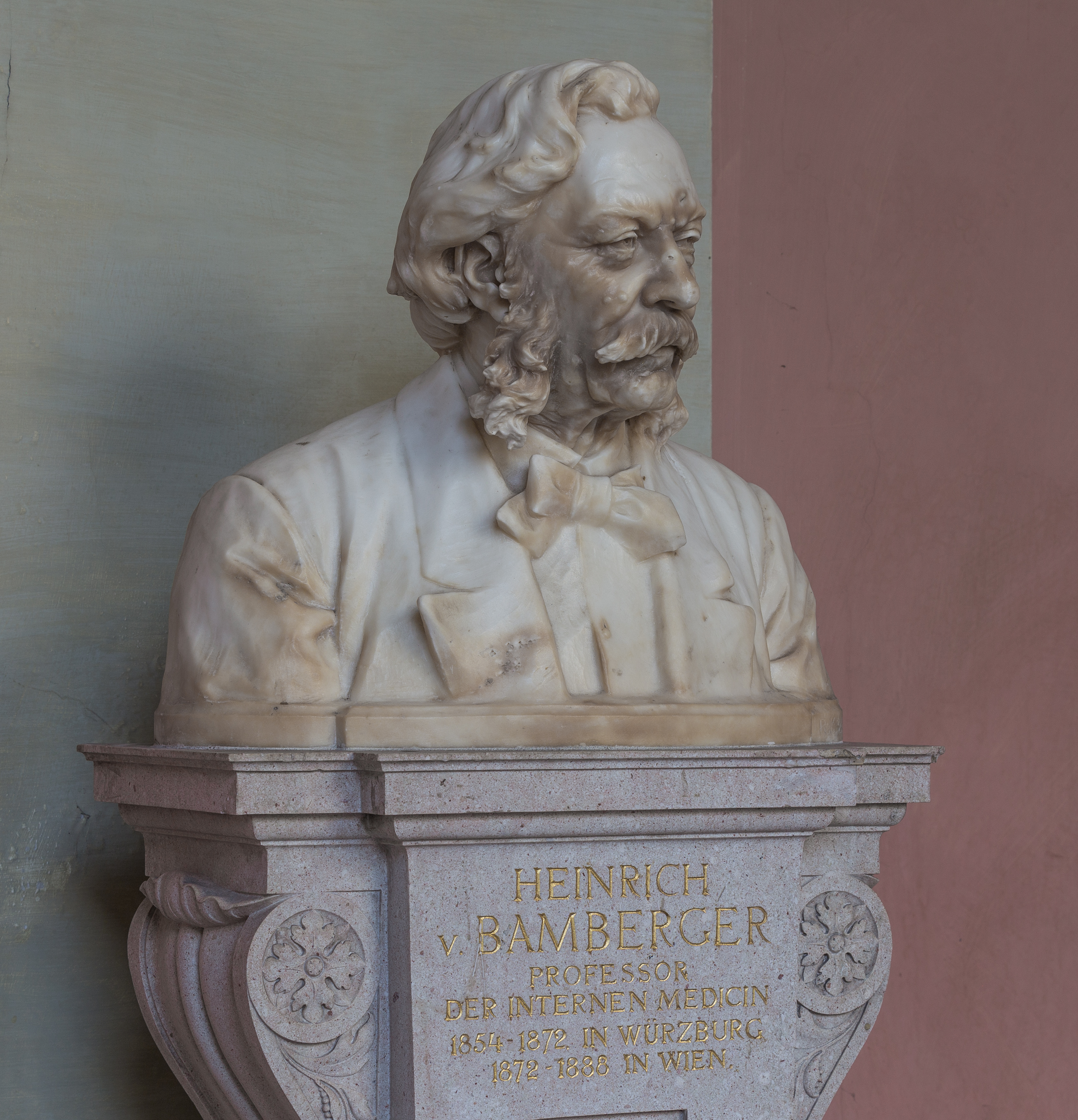 Heinrich von Bamberger (1822-1888), Nr. 70 bust (marble) in the Arkadenhof of the University of Vienna-1294