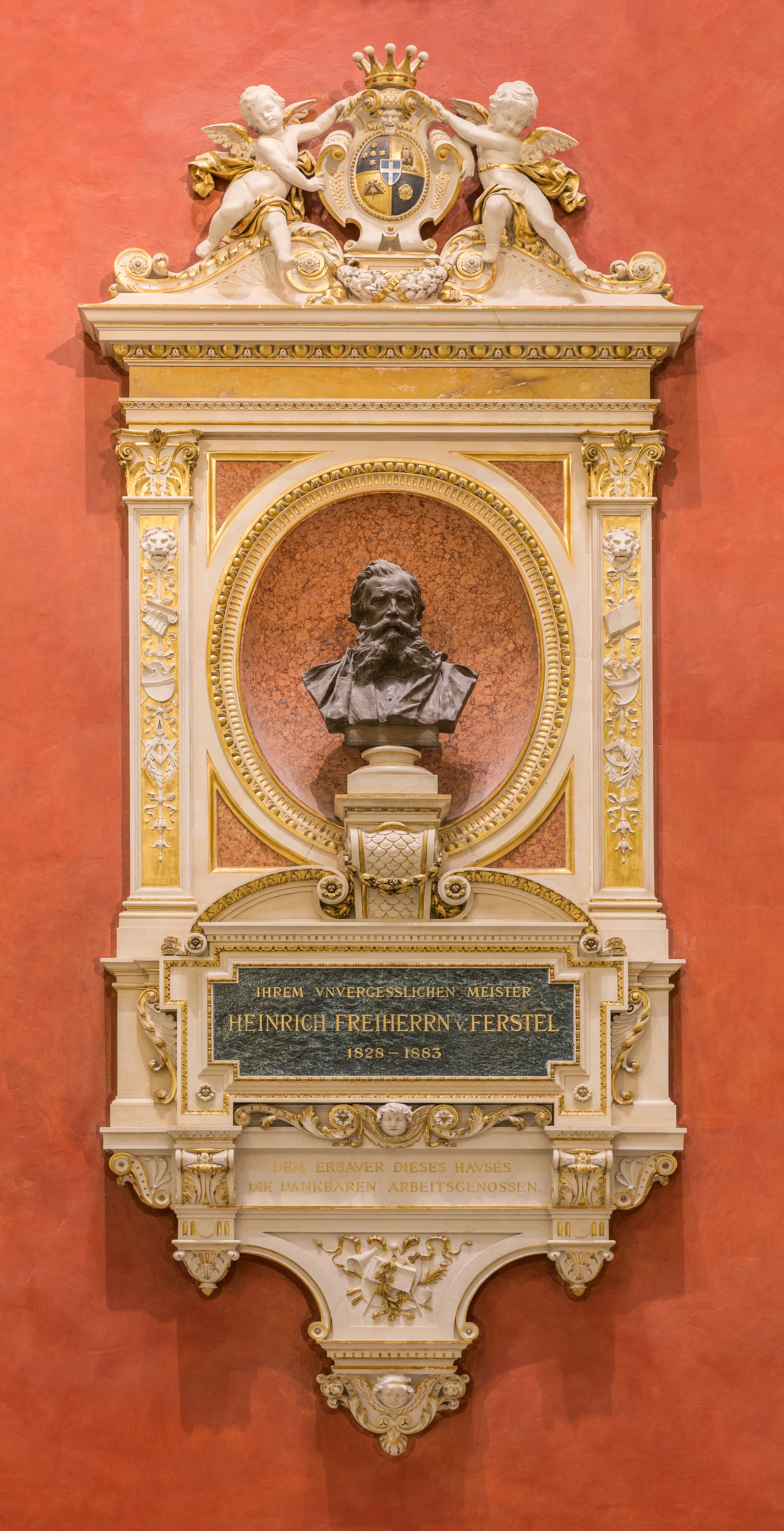 Heinrich von Ferstel - bust in the vestibule of the big ballroom - 2069-HDR