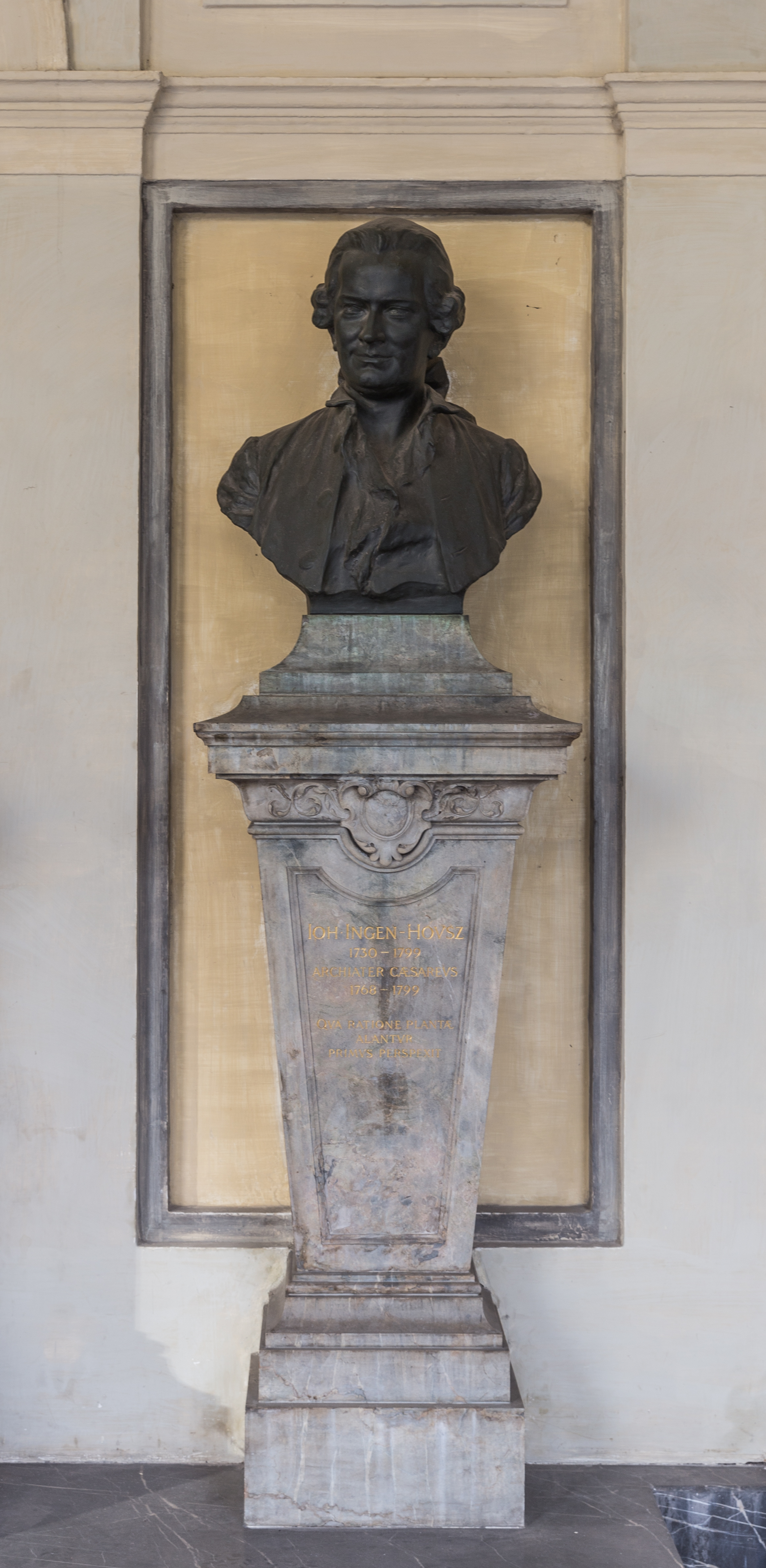 Jan Ingen-Housz (1730-1799), Nr. 37 bust (bronze) in the Arkadenhof of the University of Vienna-1872