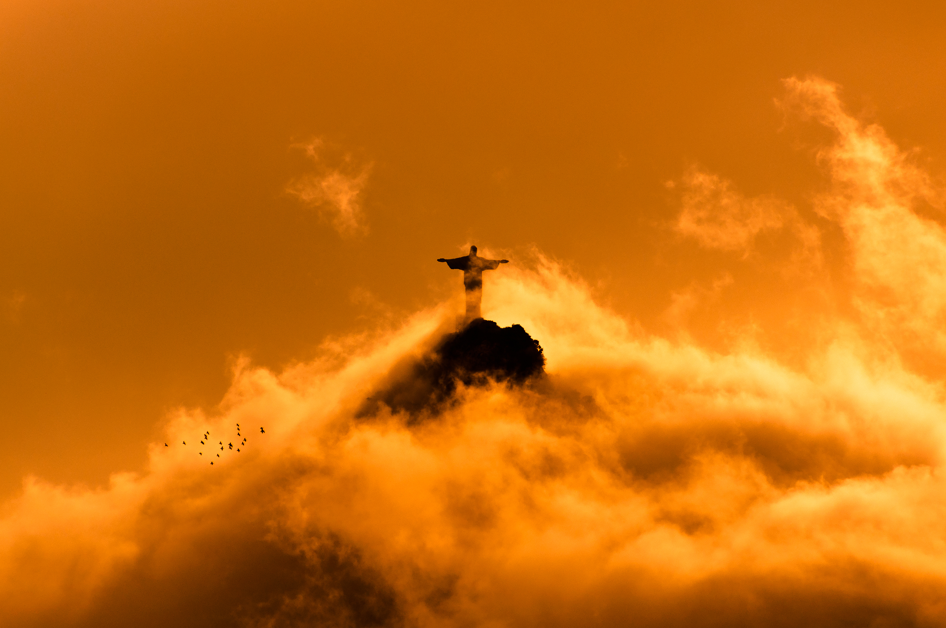 Jesus in Clouds by Sunset 2