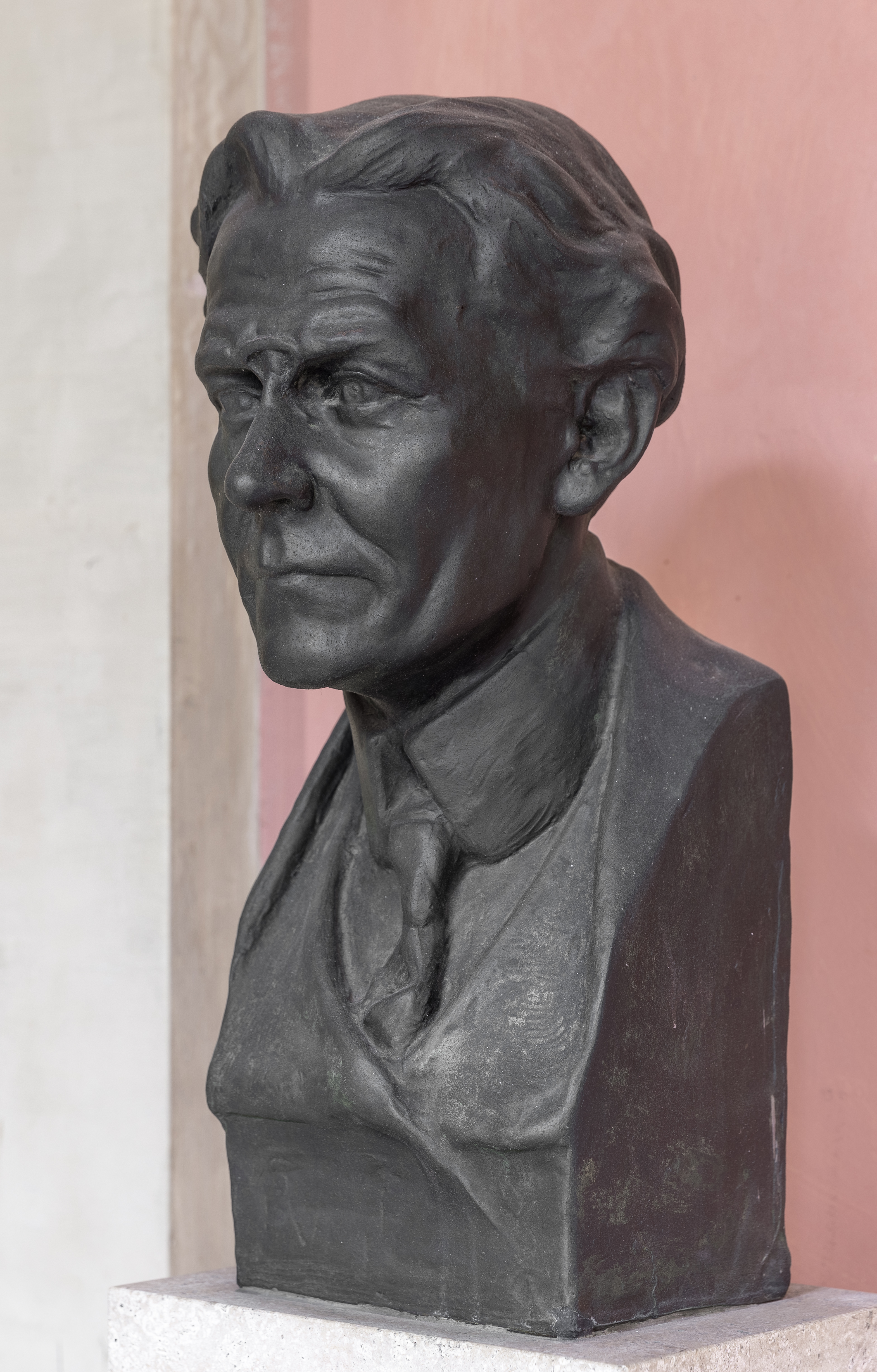 Julius von Schlosser (1866-1938), Mr. 94 bust (bronce) in the Arkadenhof of the University of Vienna 2394-HDR
