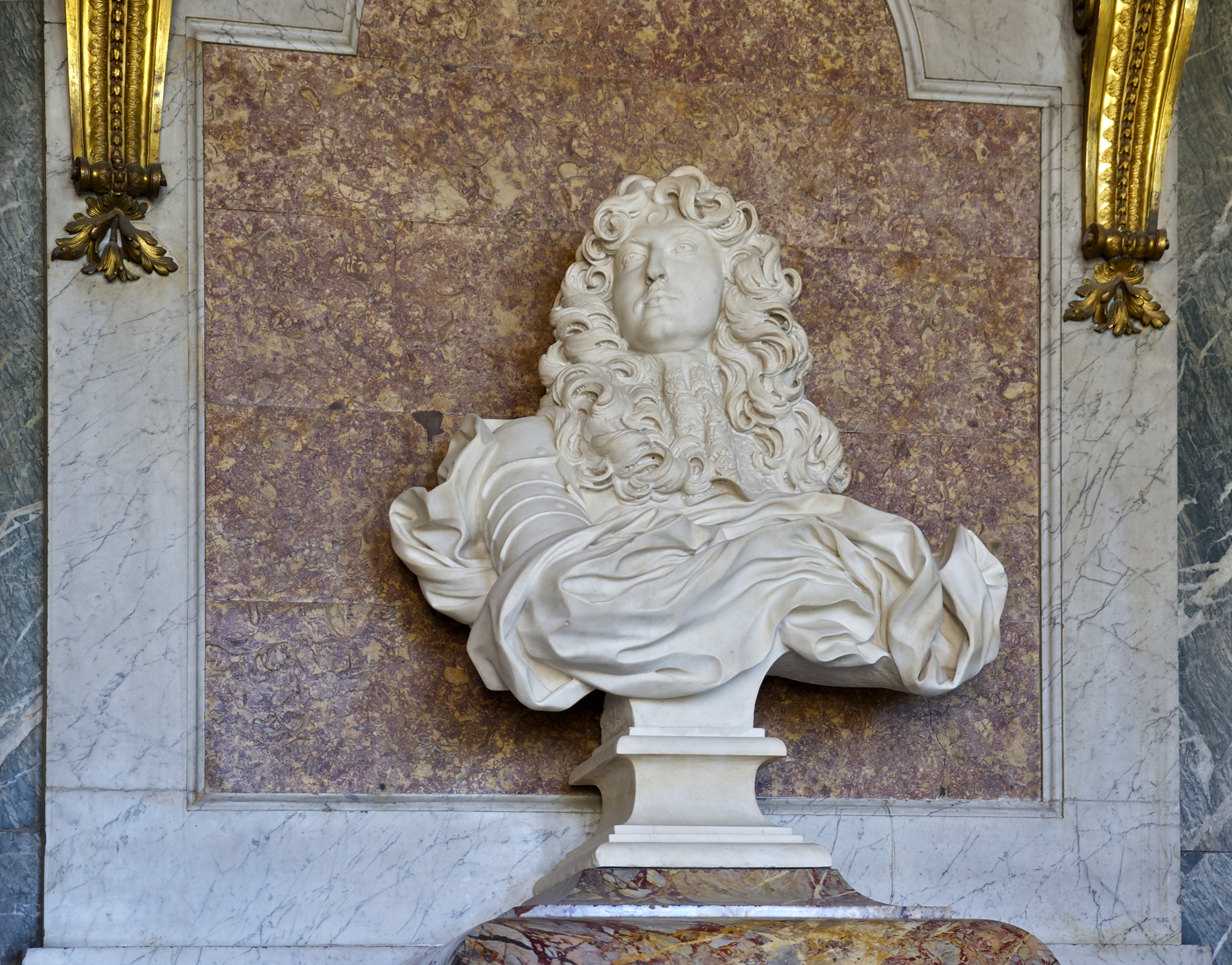 Louis XIV bust, Bernini, Versailles, Salon de Diane