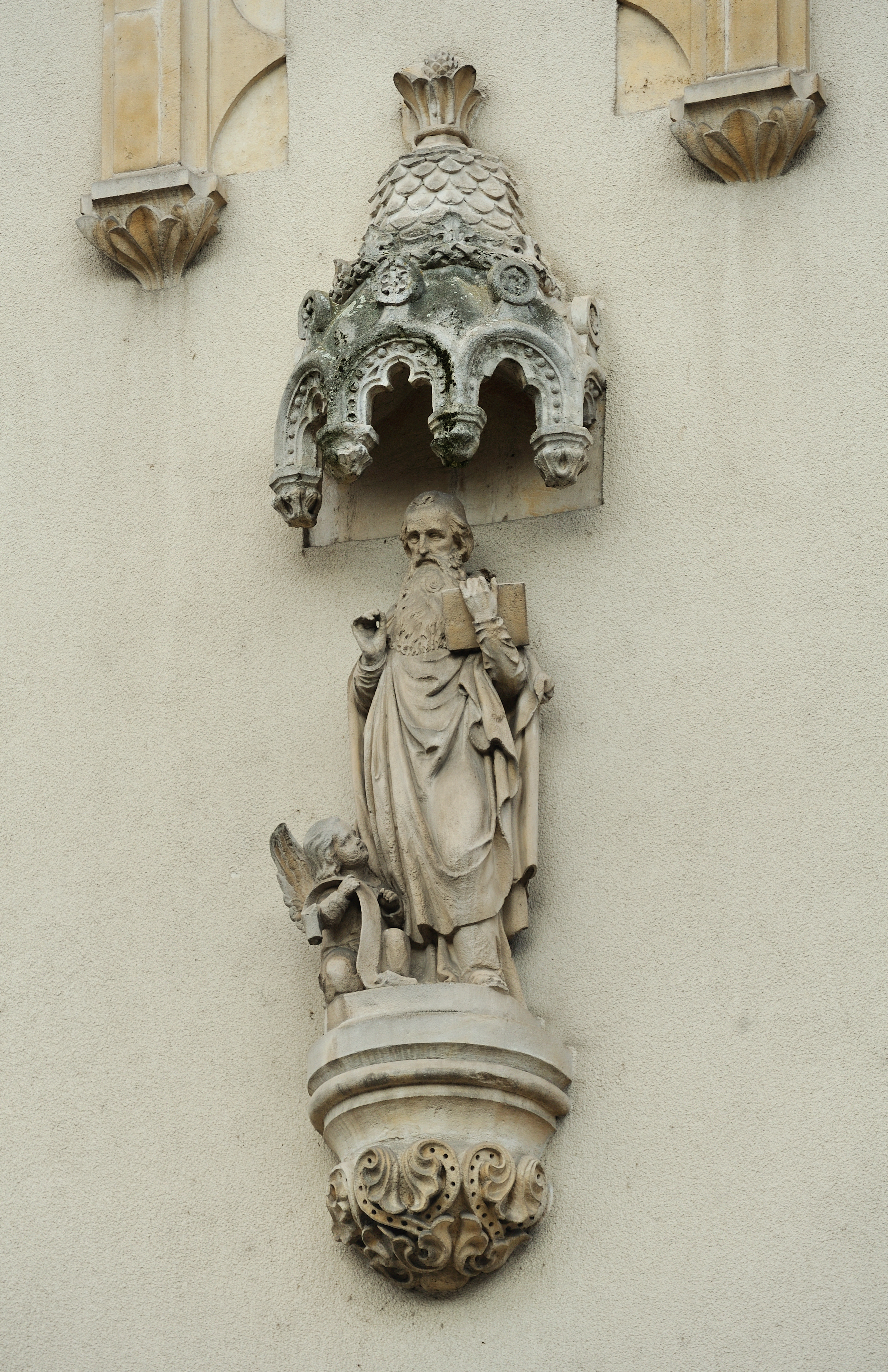 Luxembourg Pfaffenthal St Matthew on church façade