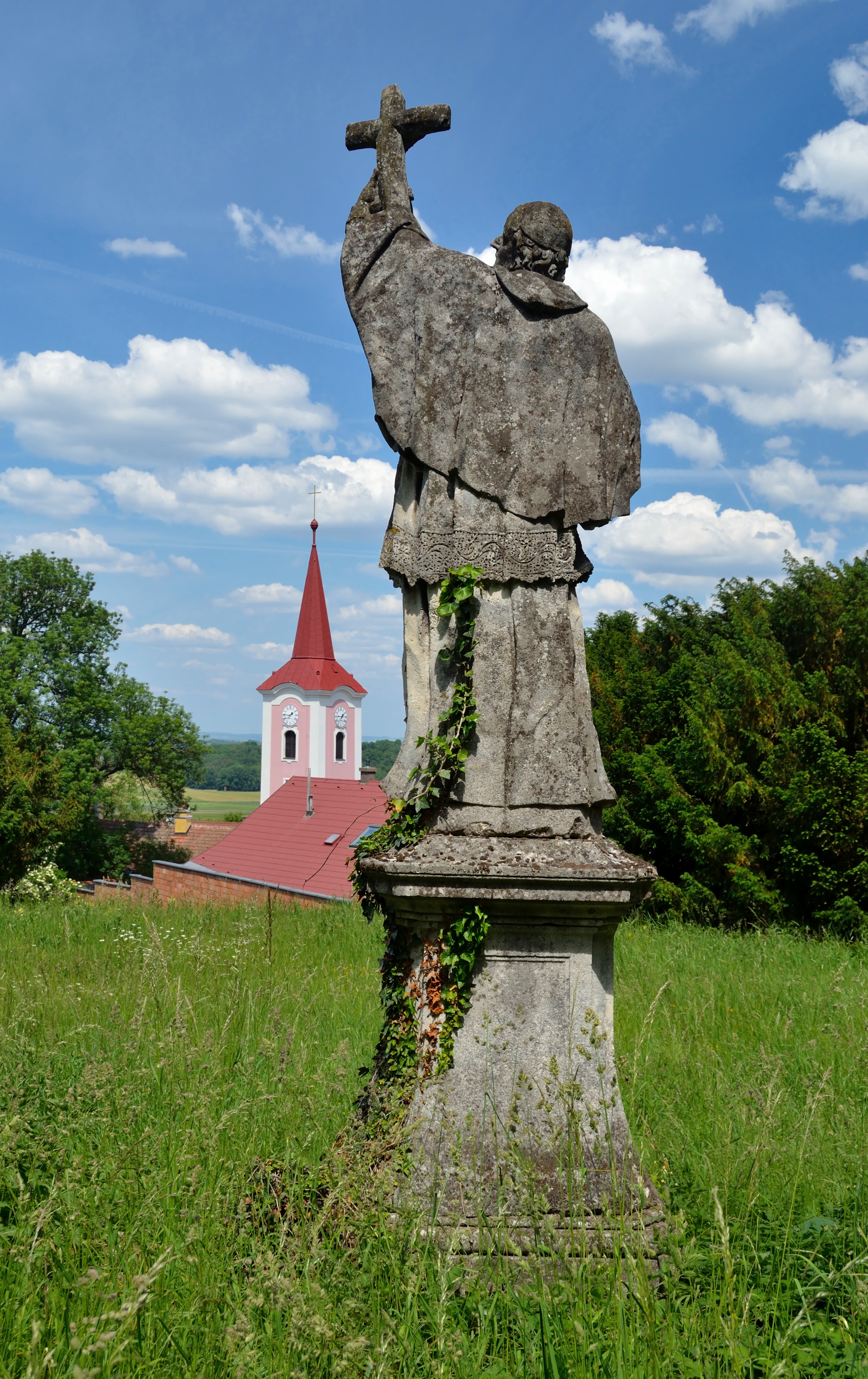 Mausoleum Althan, Murstetten - statue of John of Nepomuk
