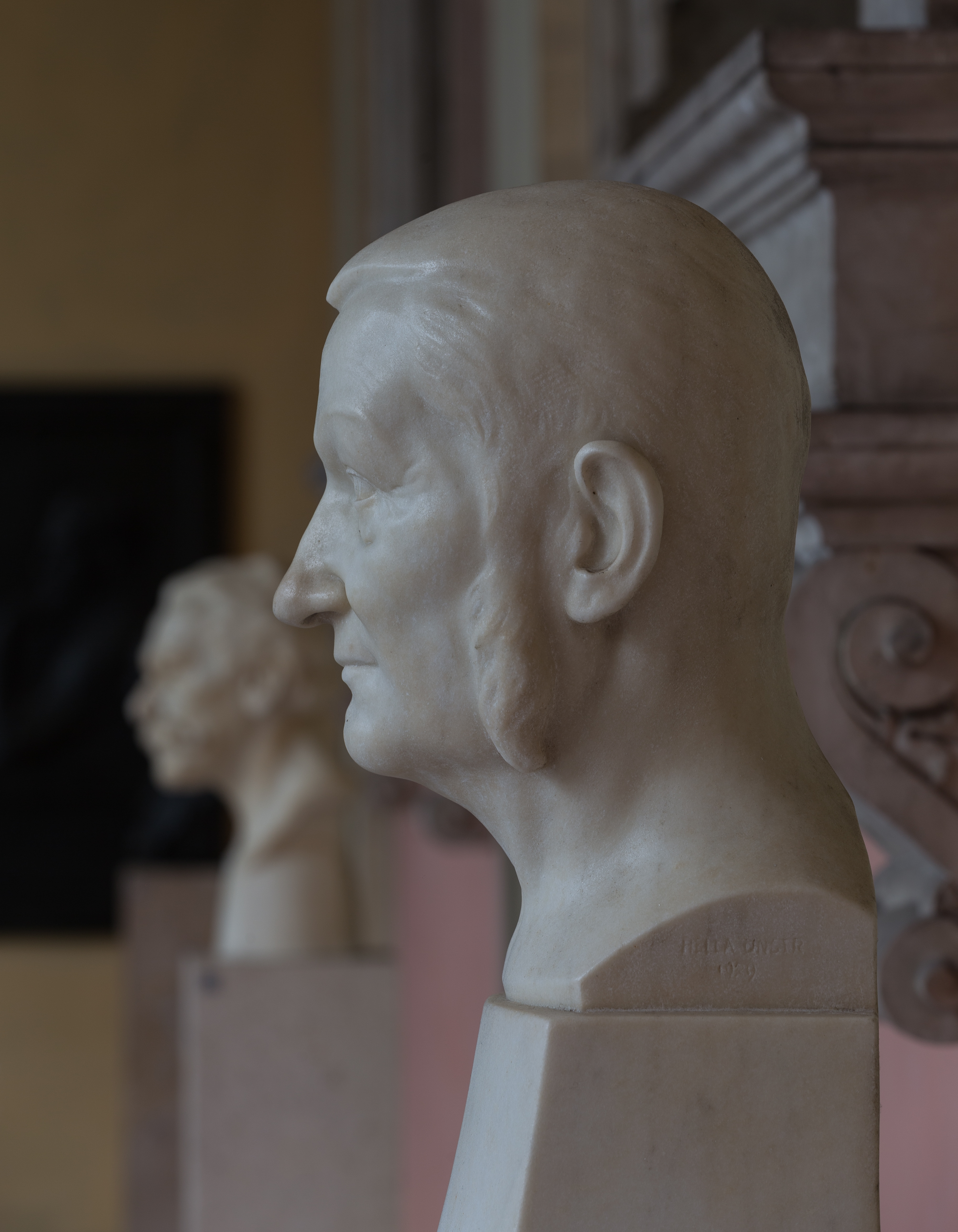 Otto Benndorf (1838-1907), bust (marble) in the Arkadenhof of the University of Vienna (Nr. 67)-1269
