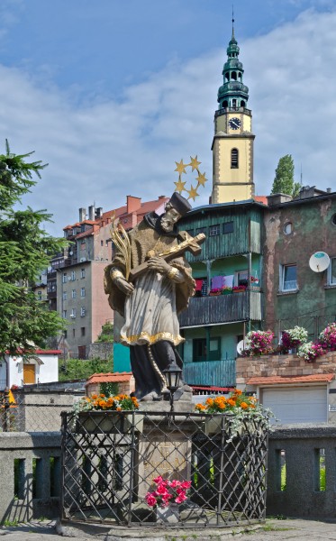 2014 Bystrzyca Kłodzka, posąg św. Jana Nepomucena 02