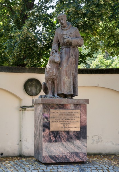 2015 Kłodzko, pomnik św. Franciszka z Asyżu