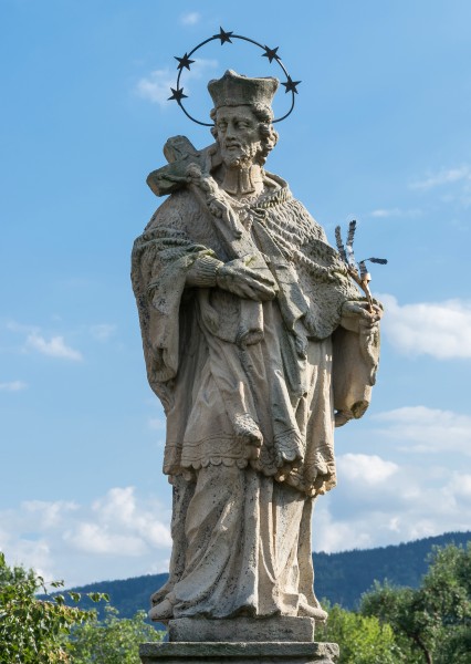 2018 Figura św. Jana Nepomucena w Nowej Łomnicy 2