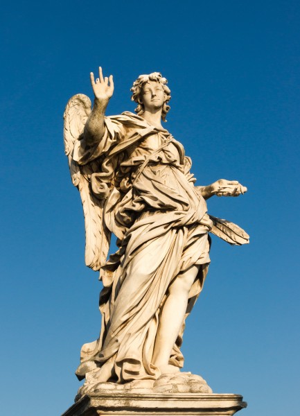 Ange portant des clous de Girolamo Lucenti, pont Sant'Angelo, Rome, Italie
