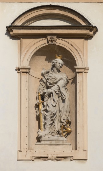 AT-119587 Fassadendetails der Jesuitenkirche in Wien -hu- 8946