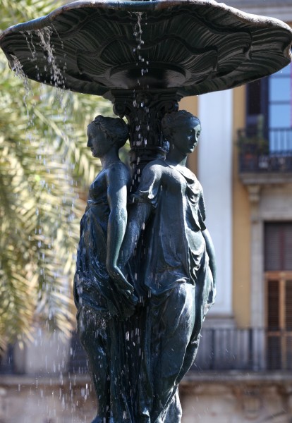 a fountain in Barcelona, Spain, Europe, August 2013, picture 25