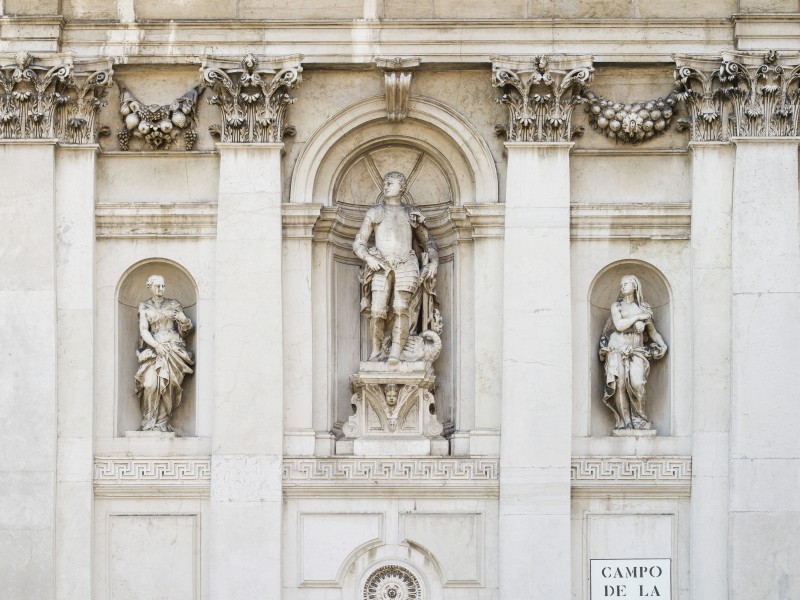 Basilica Santa Maria della Salute Dorsoduro Venezia dettaglio lato NO