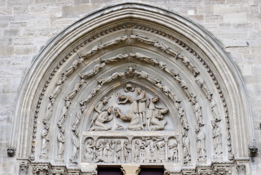 Basilique Saint-Denis portail nord tympan archivolte