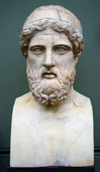 Bust of a man on a Herm ( know as Anacreon)