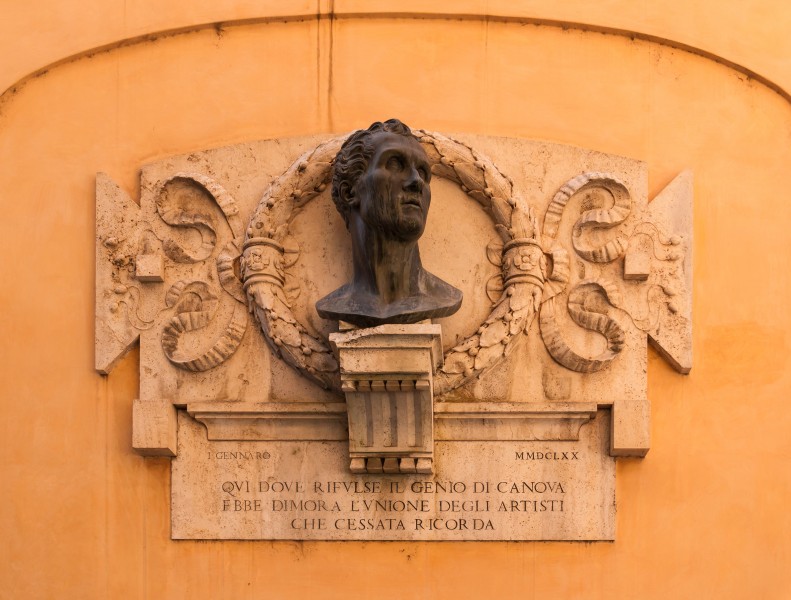 Buste Canova, studio via delle Colonnette, Rome, Italie