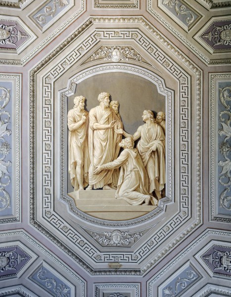 Ceiling of Marcus Aurelio talks with essays