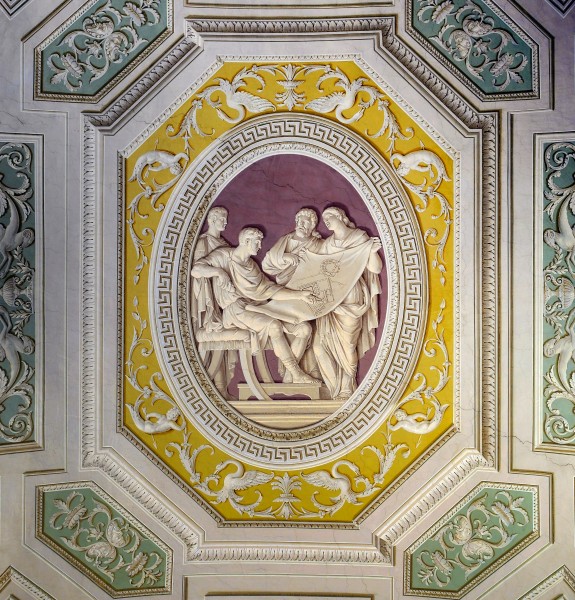 Ceiling of Trajan indicates the area of his Foro