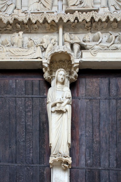 Chartres - cathédrale - portail nord, montant central
