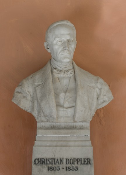 Christian Doppler (1803-1853), Nr. 111, bust (marble) in the Arkadenhof of the University of Vienna-2933