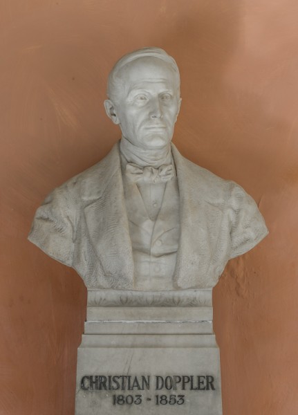 Christian Doppler (1803-1853), Nr. 111, bust (marble) in the Arkadenhof of the University of Vienna-2933