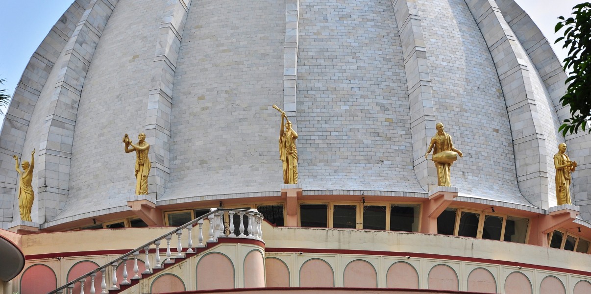 Detail of dome of Samadhi Mandir of Srila Prabhupada, Mayapur 07102013