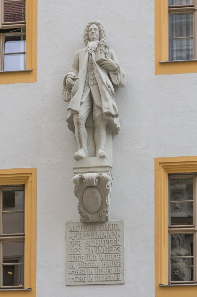 Dresden Germany Memorial-of-Matthäus-Daniel-Pöppelmann-01