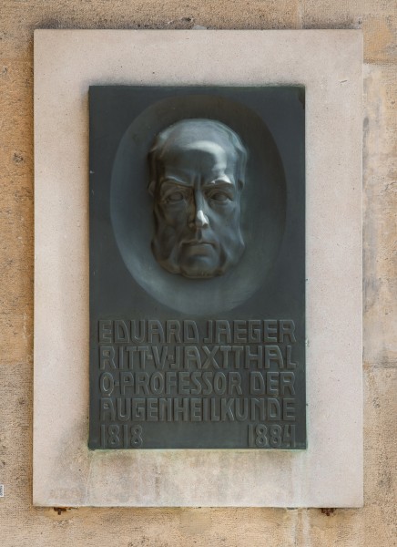 Eduard Jäger von Jaxtthal (1818-1884), Nr. 138, plaque (bronce) in the Arkadenhof of the University of Vienna-3181-HDR