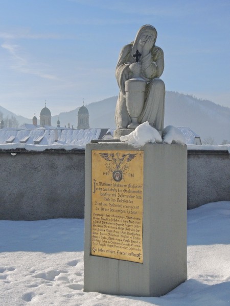 Einsiedeln - Friedhof - Kriegsdenkmal in Erinnerung an die Wehrmänner im 1. Weltkrieg 2013-01-26 13-29-07 (P7700)