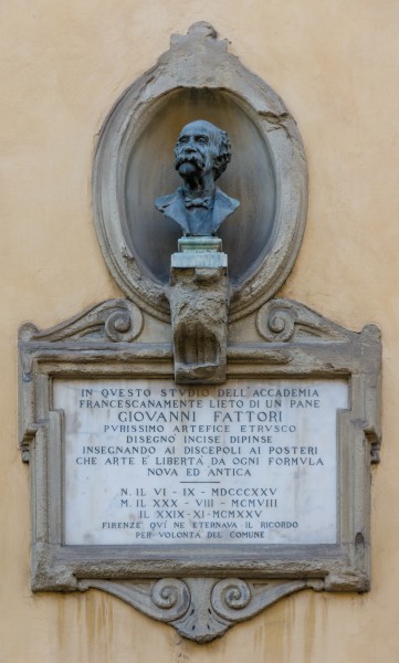 Florence Italy Bust-of Giovanni-Fattori-01
