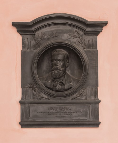 Franz Hofmann (Nr. 18) - Bronce relief in the Arkadenhof, University of Vienna - 0295