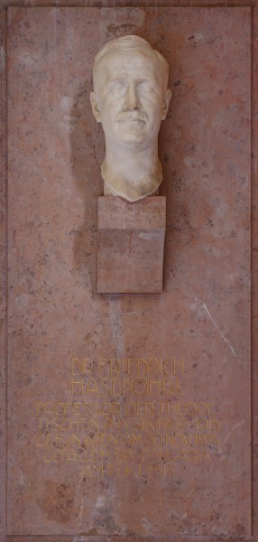 Friedrich Hasenöhrl (1874-1915), Nr. 77, bust (marble) in the Arkadenhof of the University of Vienna 1382