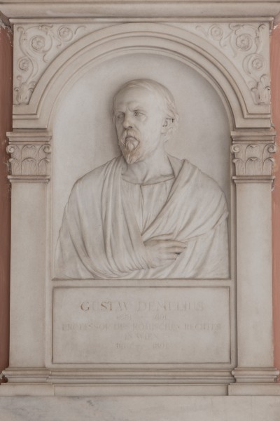 Gustav Demelius (Nr. 5) - relief in the Arkadenhof, University of Vienna -0219