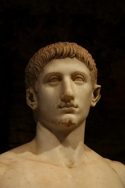Head of a statue of a youth, semi-nude, in heroic pose (so-called Britannicus) - Mostra di Nerone - Palatin hill
