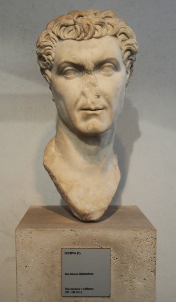 Head of Marcus Cocceius Nerva (?) in Museo Nazionale Romano