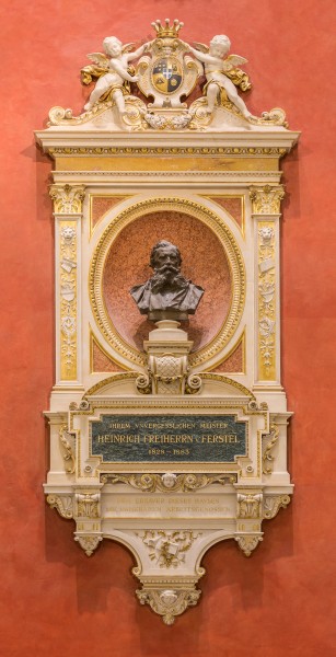 Heinrich von Ferstel - bust in the vestibule of the big ballroom - 2069-HDR