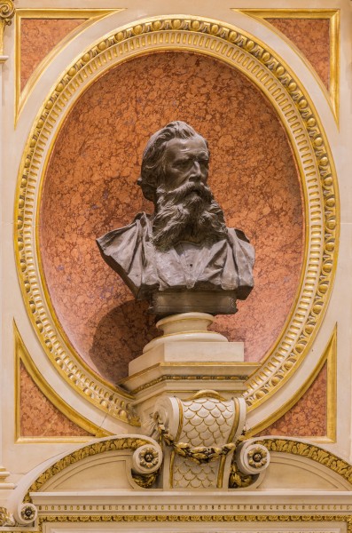 Heinrich von Ferstel - bust in the vestibule of the big ballroom - 2099-HDR